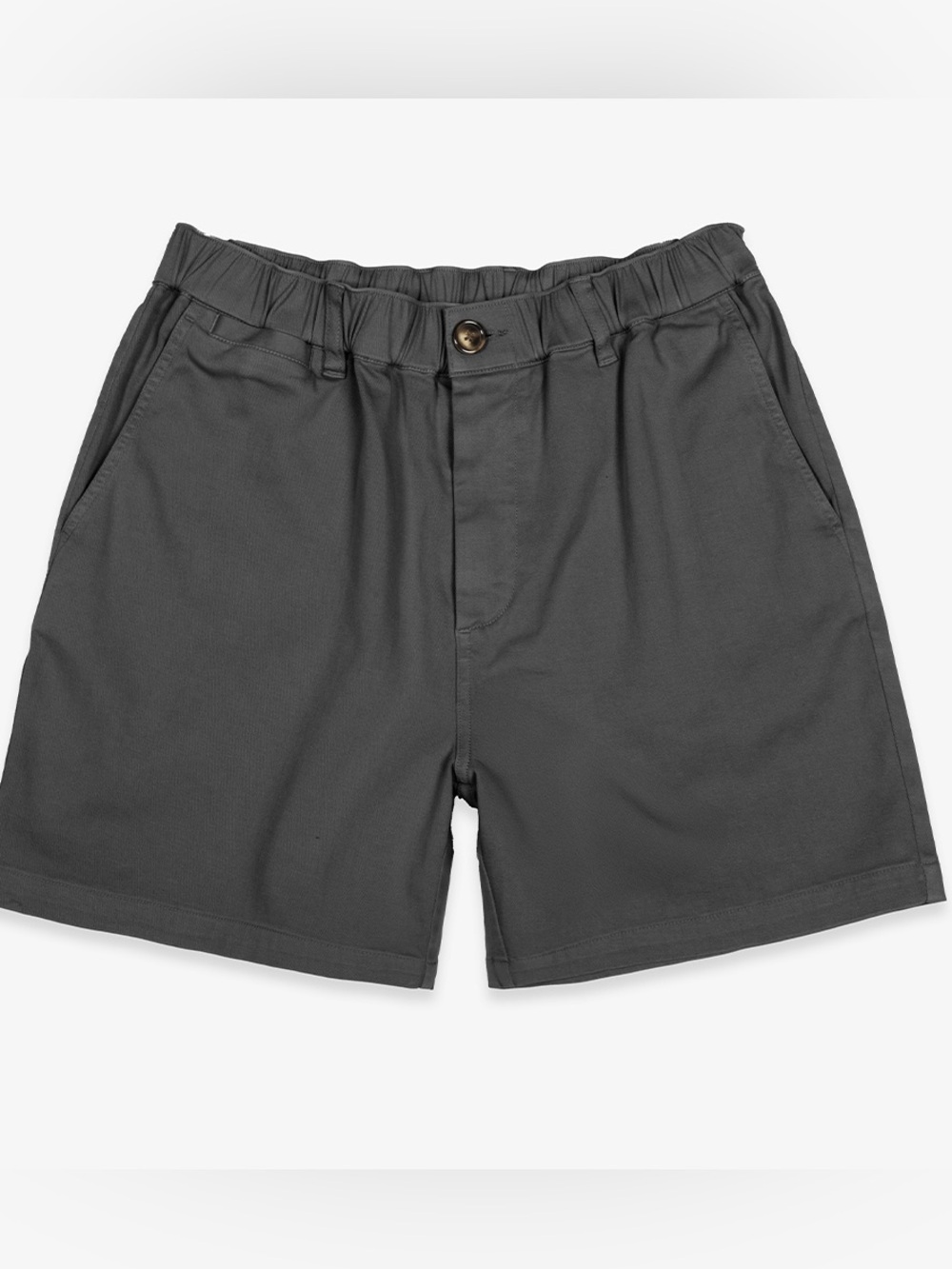Cove USA Men's 5" Chino Shorts Charcoal Stretch Elastic Waist Size 32